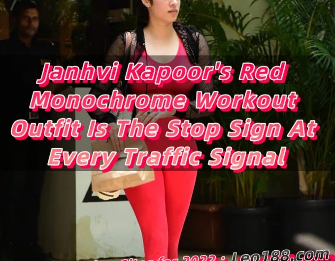 Janhvi Kapoor's Red Monochrome Workout Outfit Is The Stop Sign At Every Traffic Signal