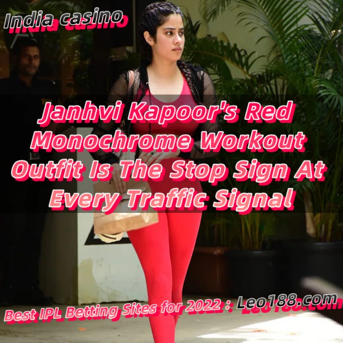 Janhvi Kapoor's Red Monochrome Workout Outfit Is The Stop Sign At Every Traffic Signal