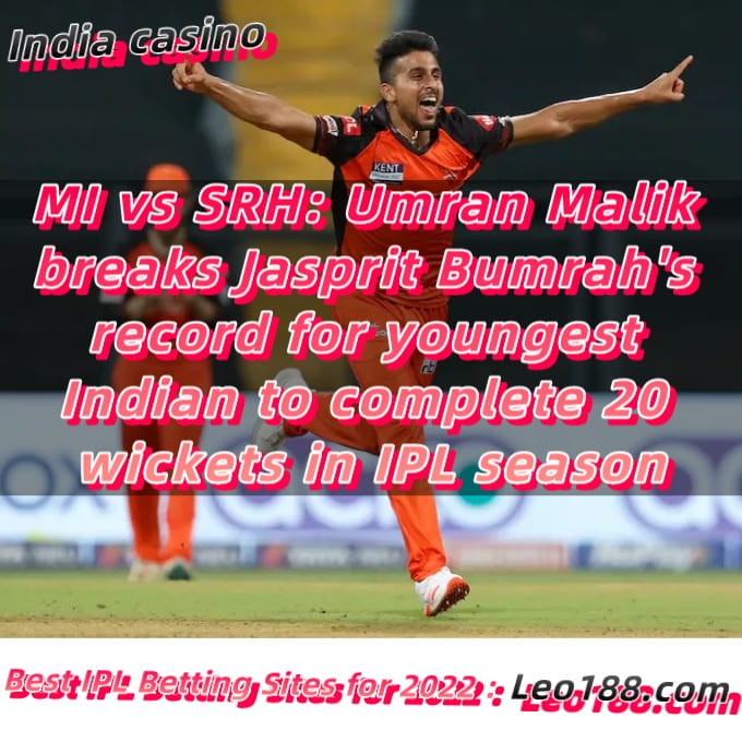 MI vs SRH Umran Malik breaks Jasprit Bumrah's record for youngest Indian to complete 20 wickets in IPL season