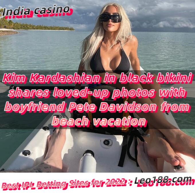 Kim Kardashian in black bikini shares loved-up photos with boyfriend Pete Davidson from beach vacation